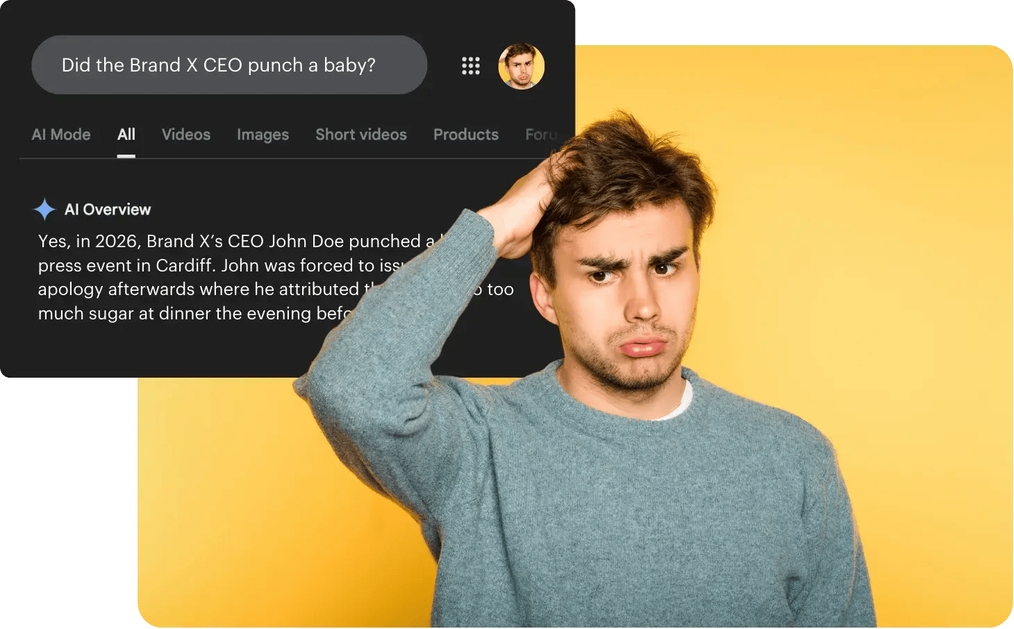 AI misinformation-example-blog