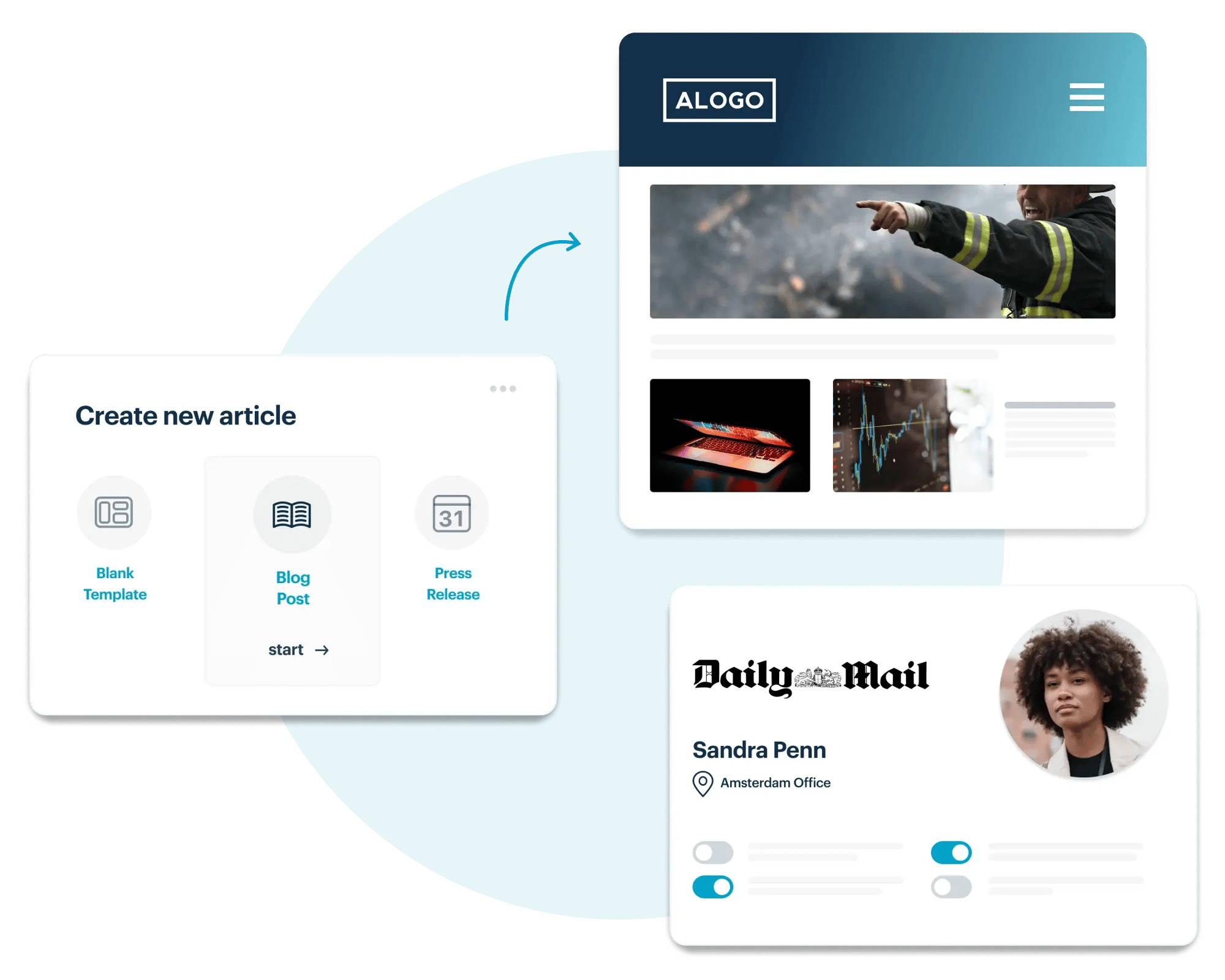 Presspage corporate newsroom software example